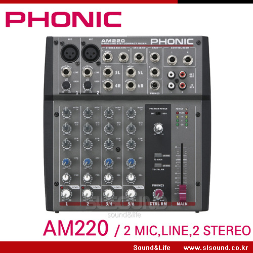 PHONIC AM-220/AM220 포닉 레코딩믹서 ,소형믹서