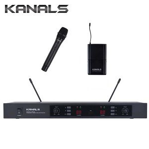 KANALS BK8200 2채널 무선마이크 마이크2개 세트 900Mhz 보관파우치 포함