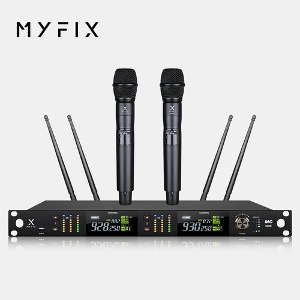 MYFiX MC920 무선마이크 2채널 시스템 공연장 강연용 찬양팀 보컬마이크