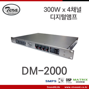 TeraAudio DM-2000 4채널 디지털앰프,1U사이즈, 300W x 4, 고급형 디지털앰프, 테라오디오 디지털앰프