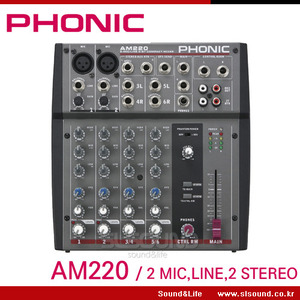 PHONIC AM-220/AM220 포닉 레코딩믹서 ,소형믹서