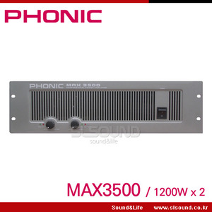 PHONIC MAX3500 포닉 파워앰프,POWER Amplifier,8옴 800W x 2, 고출력 저잡음 고급형 파워앰프