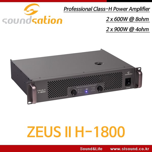 SOUNDSATION ZEUS II H1800 고급형 파워앰프 600W x 2