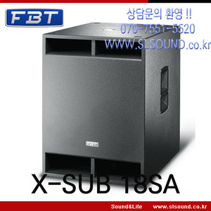 FBT X-SUB 18SA 고급형 액티브서브우퍼,앰프내장형,나무통,파워드서브우퍼,앰프내장우퍼,액티브우퍼