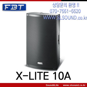 FBT X-LITE 10A 고급형 액티브스피커,파워드스피커,앰프내장스피커,벽부형스피커,모니터스피커