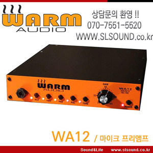 WARM AUDIO WA12 MIC Preamp 마이크프리앰프,명료하고 깨끗한 사운드와 익사이팅한 사운드선택가능
