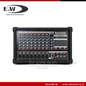 E&amp;W MPX-6000/MPX6000 고급형 파워드믹서,다용도사용,300W x 2,교회용믹서,플레이어내장,뉴트릭커넥터