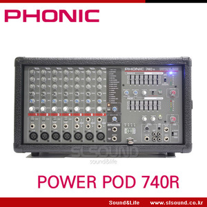PHONIC POWERPOD740R 파워드믹서,USB플레이어,USB녹음