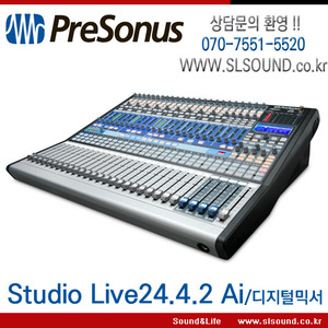 Presonus StudioLive 24.4.2Ai 프리소너스 디지털믹서,정식수입제품,24채널 디지털믹서,교회믹서